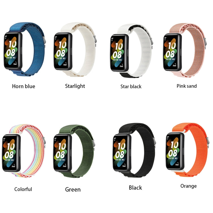 For Huawei Band 7 Loop Nylon Watch Band(Green)