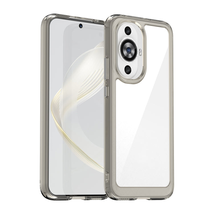 For Huawei Nova 11 Colorful Series Acrylic + TPU Phone Case(Transparent Grey)