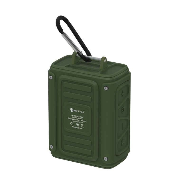New Rixing NR109 TF FM Portable Bluetooth Stereo Surround(Green)