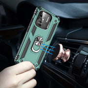 For Xiaomi Redmi 12C / 11A Shockproof TPU + PC Phone Case with Holder(Dark Green)