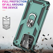 For Xiaomi Redmi 12C / 11A Shockproof TPU + PC Phone Case with Holder(Dark Green)