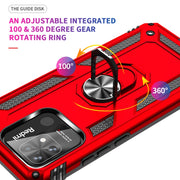 For Xiaomi Redmi 12C / 11A Shockproof TPU + PC Phone Case with Holder(Red)