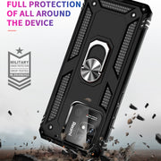 For Xiaomi Redmi 12C / 11A Shockproof TPU + PC Phone Case with Holder(Black)