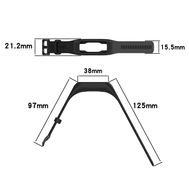 For Keep Band B2 Solid Color Integrated Silicone Watch Band(Navy Blue)