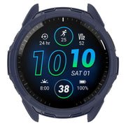 For Garmin Forerunner 965 Armor Hollow Watch Protective Case(Midnight Blue)