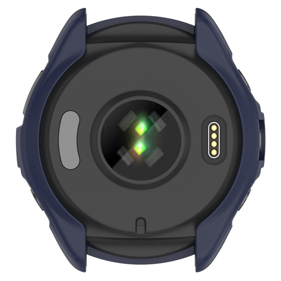 For Garmin Forerunner 965 Armor Hollow Watch Protective Case(Midnight Blue)