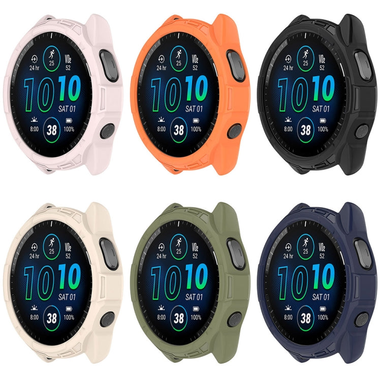 For Garmin Forerunner 965 Armor Hollow Watch Protective Case(Orange)