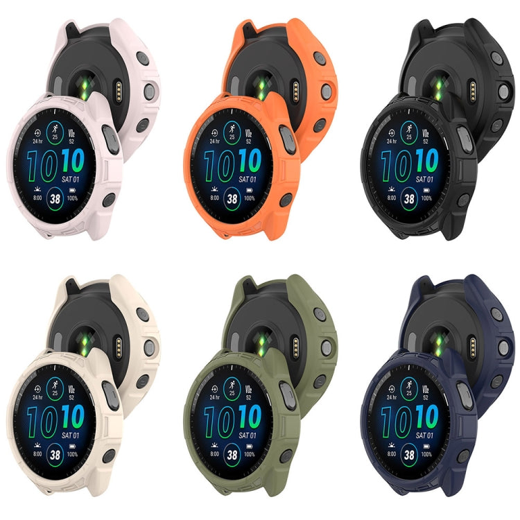 For Garmin Forerunner 965 Armor Hollow Watch Protective Case(Orange)