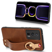 For Xiaomi Redmi K60 / K60 Pro Wristband Leather Back Phone Case(Brown)