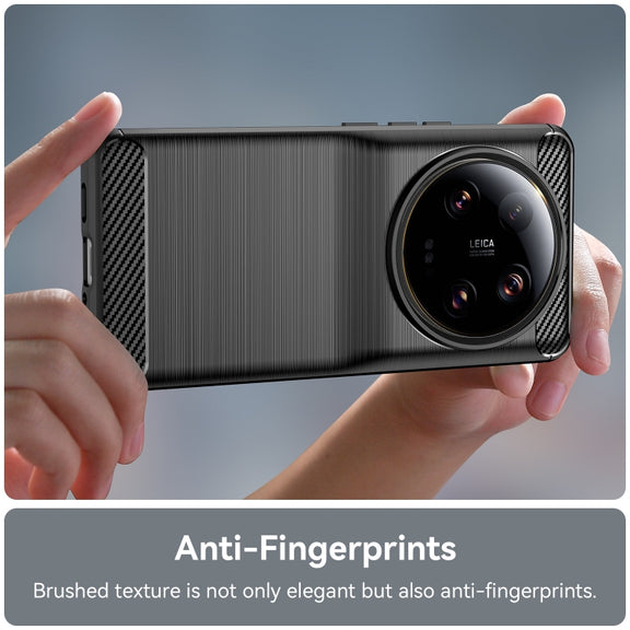 For Xiaomi 13 Ultra Carbon Fiber Brushed Texture TPU Case(Black)