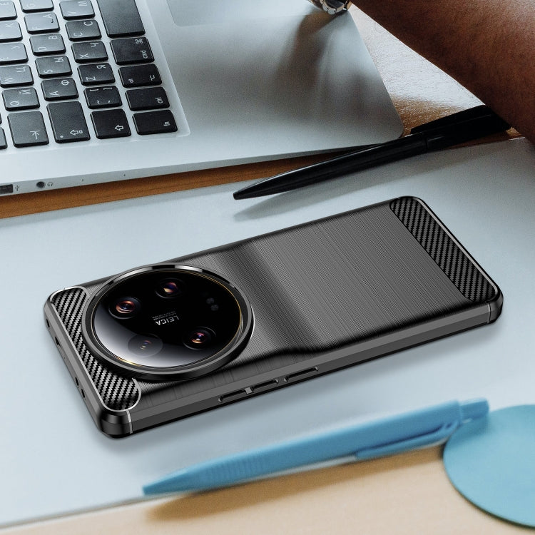 For Xiaomi 13 Ultra Carbon Fiber Brushed Texture TPU Case(Black)