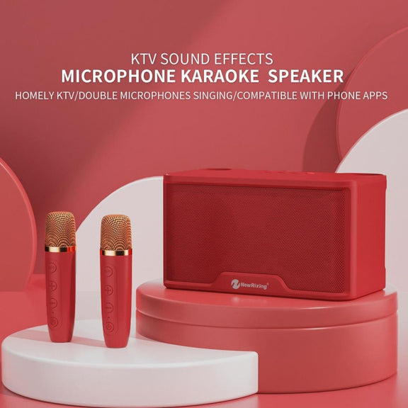 NewRixing NR8088 Wireless Microphone TWS Handheld Noise Reduction Smart Bluetooth Speaker(Black)