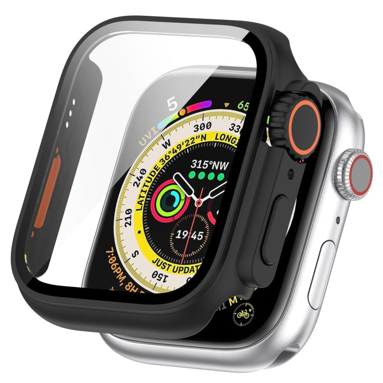 For Apple Watch Series SE 2 / 6 / SE / 5 / 4 40mm Tempered Film + PC Integrated Watch Protective Case(Black)