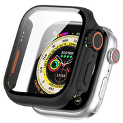 For Apple Watch Series SE 2 / 6 / SE / 5 / 4 40mm Tempered Film + PC Integrated Watch Protective Case(Black)