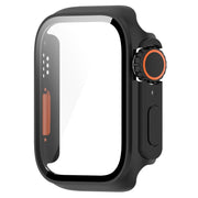 For Apple Watch Series SE 2 / 6 / SE / 5 / 4 40mm Tempered Film + PC Integrated Watch Protective Case(Black)