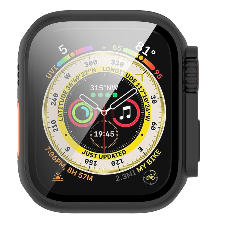 For Apple Watch Series SE 2 / 6 / SE / 5 / 4 40mm Tempered Film + PC Integrated Watch Protective Case(Black)