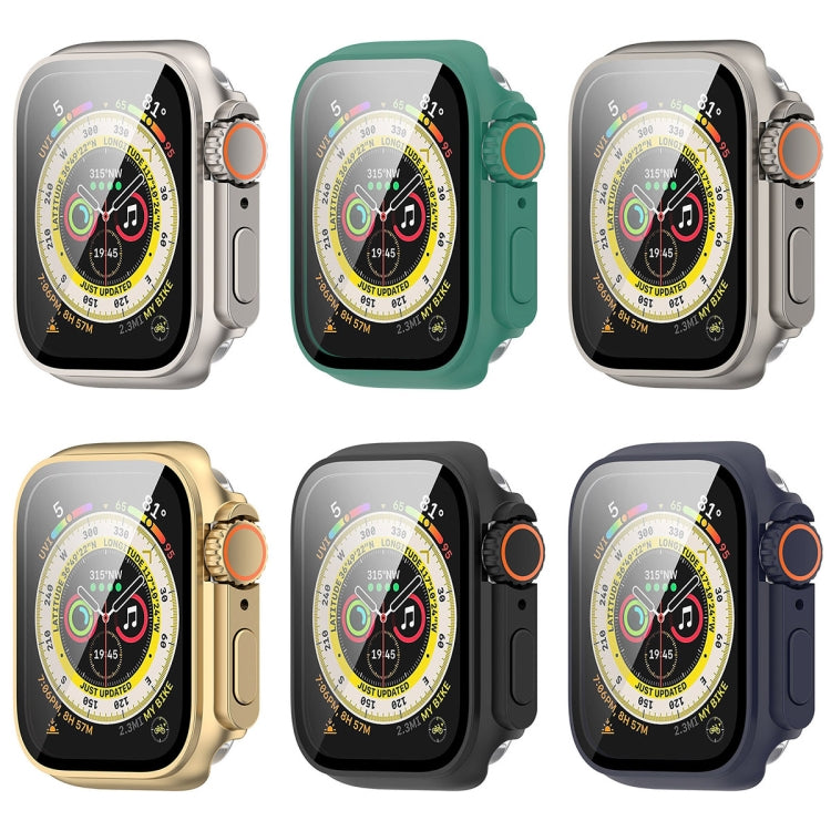 For Apple Watch Series SE 2 / 6 / SE / 5 / 4 40mm Tempered Film + PC Integrated Watch Protective Case(Black)