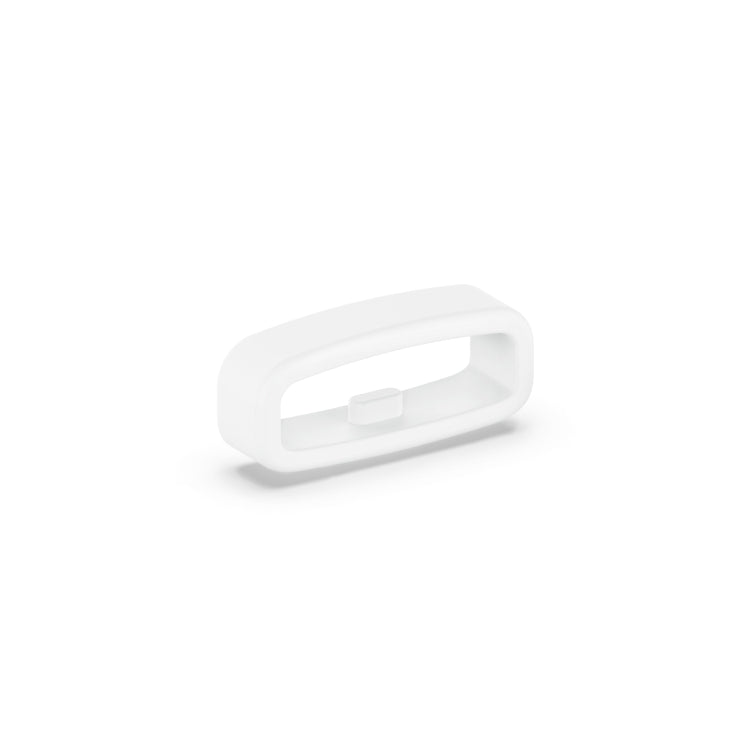 18mm 10pcs Universal Watch Band Fixed Silicone Ring Safety Buckle(White)