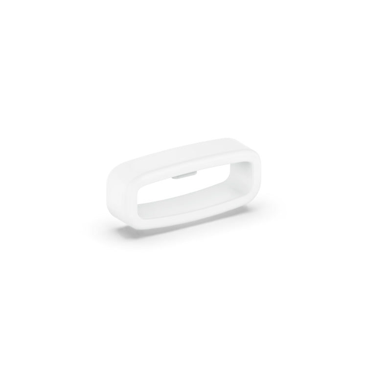 18mm 10pcs Universal Watch Band Fixed Silicone Ring Safety Buckle(White)
