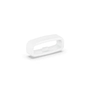 18mm 10pcs Universal Watch Band Fixed Silicone Ring Safety Buckle(White)