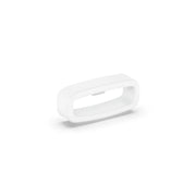 22mm 10pcs Universal Watch Band Fixed Silicone Ring Safety Buckle(White)