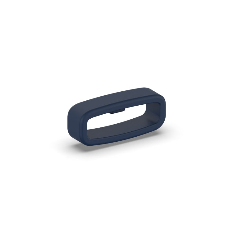 22mm 10pcs Universal Watch Band Fixed Silicone Ring Safety Buckle(Navy Blue)