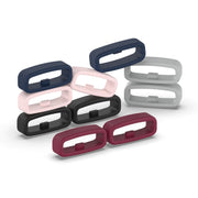 22mm 10pcs Universal Watch Band Fixed Silicone Ring Safety Buckle(Grey)