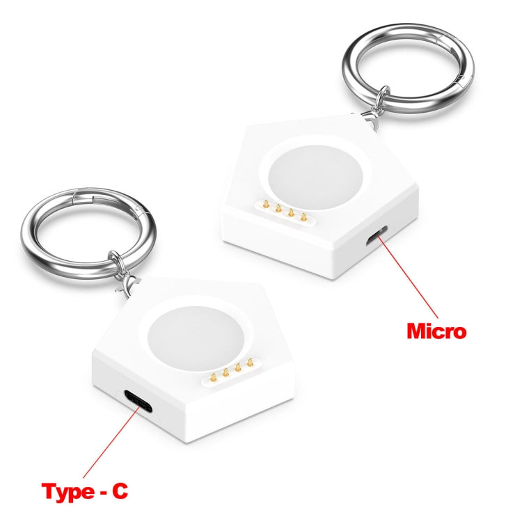 For OPPO Watch 3 / Watch 3 Pro Portable Universal Smart Watch Charger, Port:Micro-USB(White)