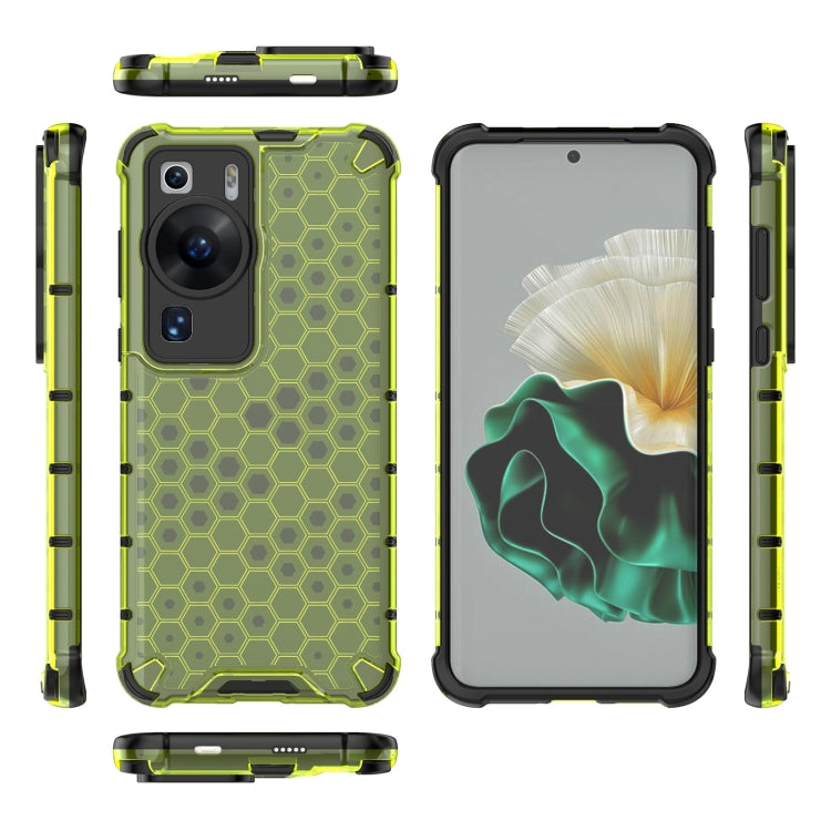 For Huawei P60 / P60 Pro Honeycomb Phone Case(Green)