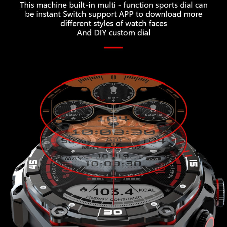 CT18 1.43 inch AMOLED Screen Smart Watch Supports Bluetooth Call/Blood Oxygen Detection(Red)
