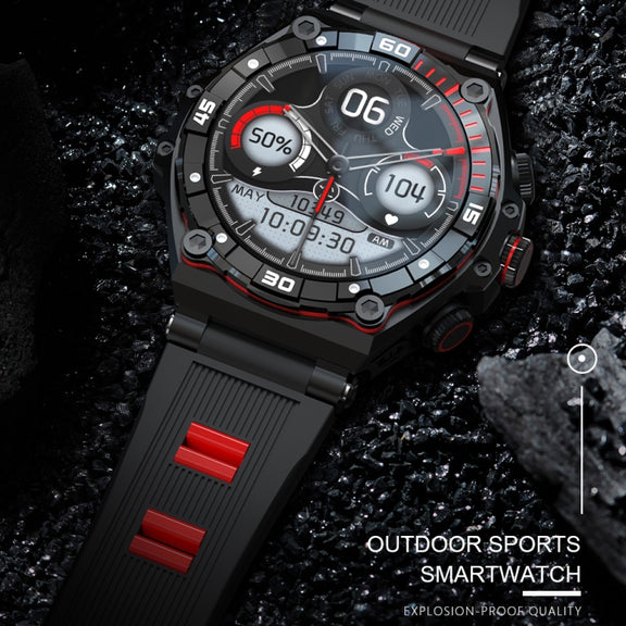CT18 1.43 inch AMOLED Screen Smart Watch Supports Bluetooth Call/Blood Oxygen Detection(Red)