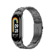 For Xiaomi Mi Band 8 Milanese Three-bead Metal Watch Band(Black) -  by PMC TechLife | Online Shopping South Africa | PMC TechLife