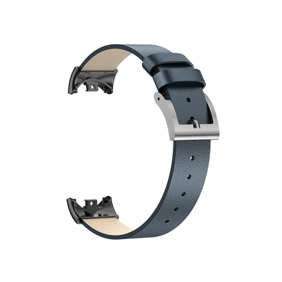 For Xiaomi Mi Band 8 Leather Replacement Watch Band(Midnight Blue)