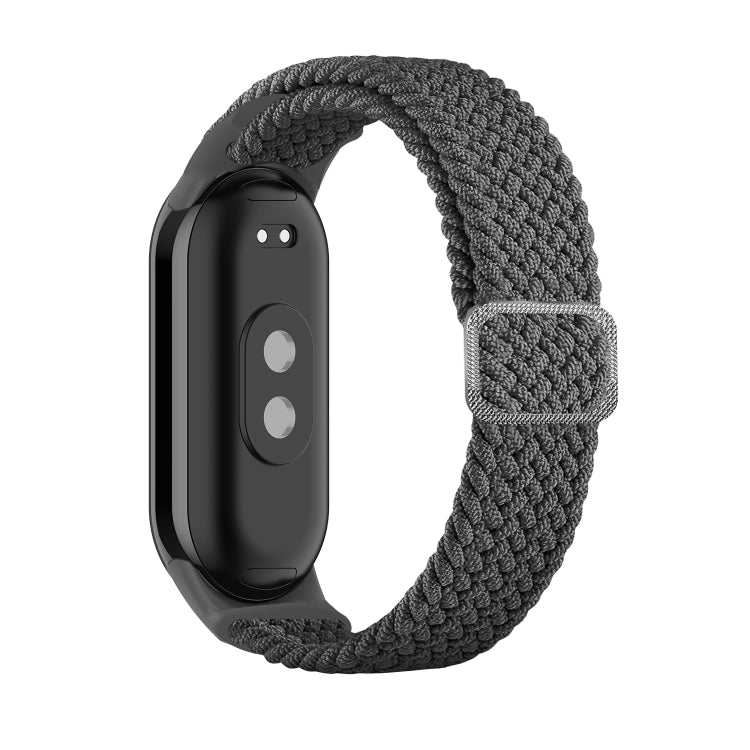 For Xiaomi Mi Band 8 Adjustable Nylon Braided Elasticity Watch Band(Grey)