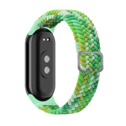 For Xiaomi Mi Band 8 Adjustable Nylon Braided Elasticity Watch Band(Colorful Green)