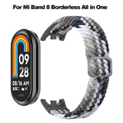 For Xiaomi Mi Band 8 Adjustable Nylon Braided Elasticity Watch Band(Grey)