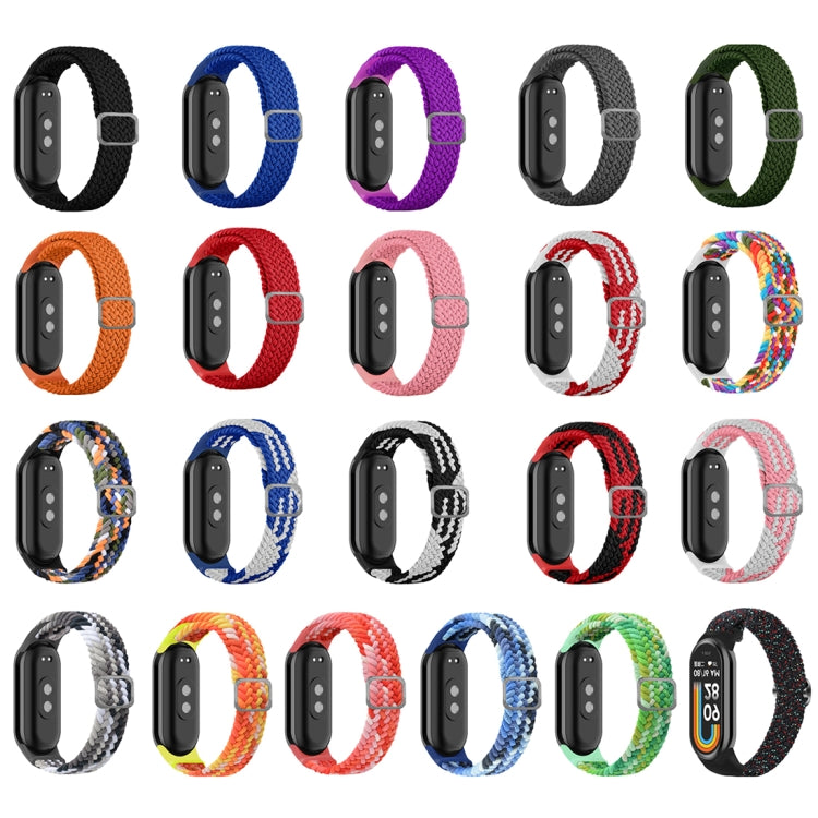 For Xiaomi Mi Band 8 Adjustable Nylon Braided Elasticity Watch Band(Blue)