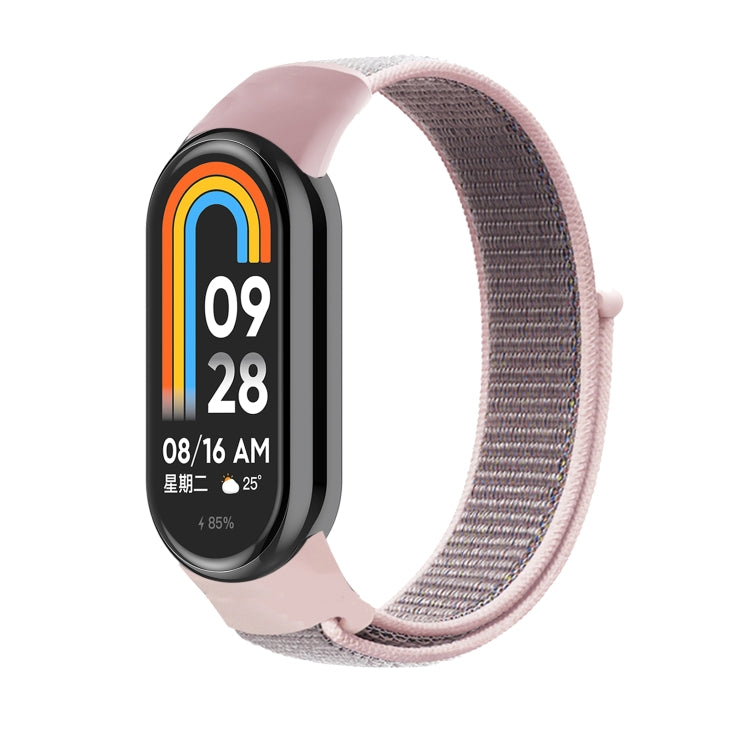 For Xiaomi Mi Band 8 Loop Nylon Replacement Watch Band(Pink)