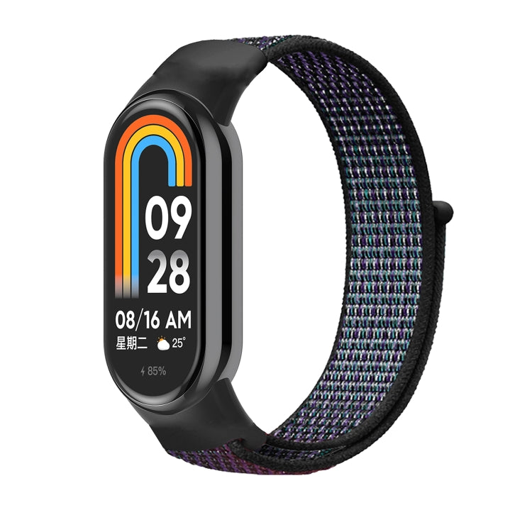 For Xiaomi Mi Band 8 Loop Nylon Replacement Watch Band(Grape Purple)