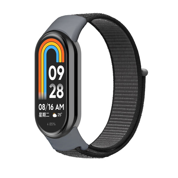 For Xiaomi Mi Band 8 Loop Nylon Replacement Watch Band(Anchor Gray)