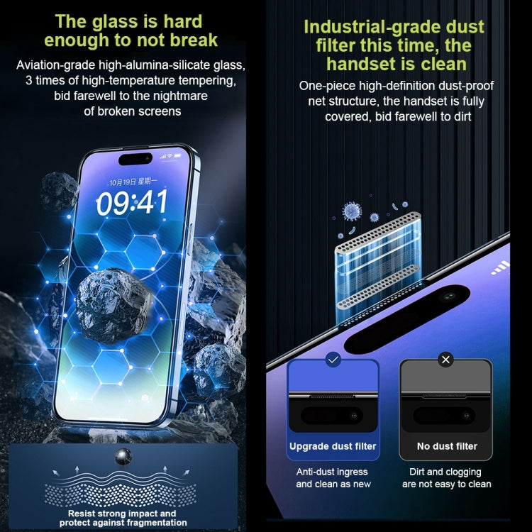For iPhone 14 WK WTP-066 King Kong Vacha 9D Curved HD Tempered Glass Film(Black)