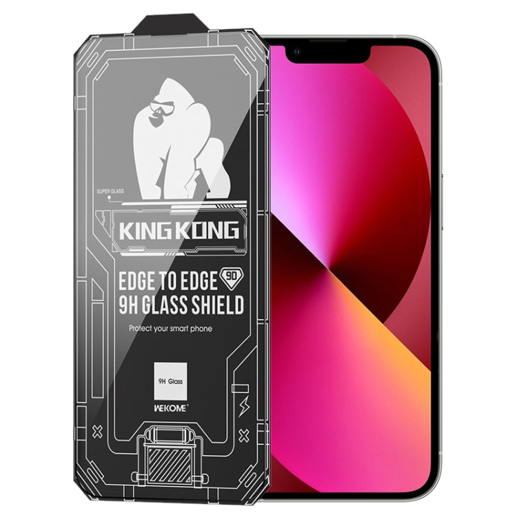 For iPhone 13 WK WTP-066 King Kong Vacha 9D Curved HD Tempered Glass Film(Black)