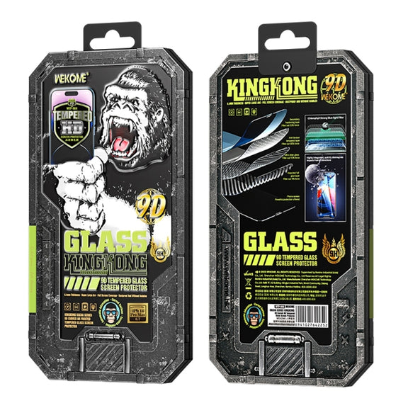 For iPhone 13 WK WTP-066 King Kong Vacha 9D Curved HD Tempered Glass Film(Black)