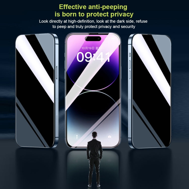 For iPhone 13 Pro Max WK WTP-067 King Kong Vacha 9D Curved Privacy Tempered Glass Film(Black)