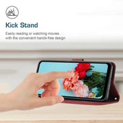For Tecno Spark 10 Pro Skin Feel Stripe Pattern Leather Phone Case with Lanyard(Red)