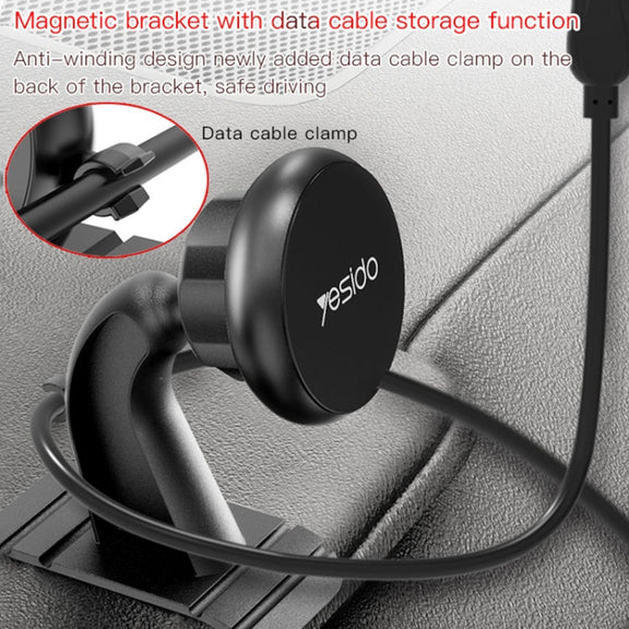 Yesido C91 Car Center Console Paste Magsafe Magnetic Phone Tablet Holder(Black)