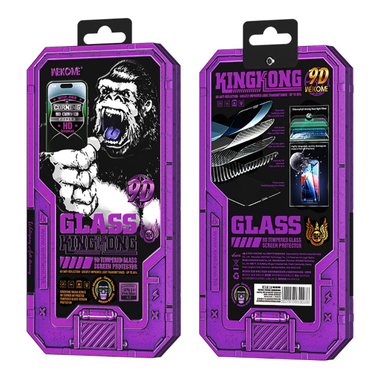 For iPhone 14 Plus WK WTP-068 King Kong Vacha Corning 9D Curved HD Tempered Glass Film(Black)