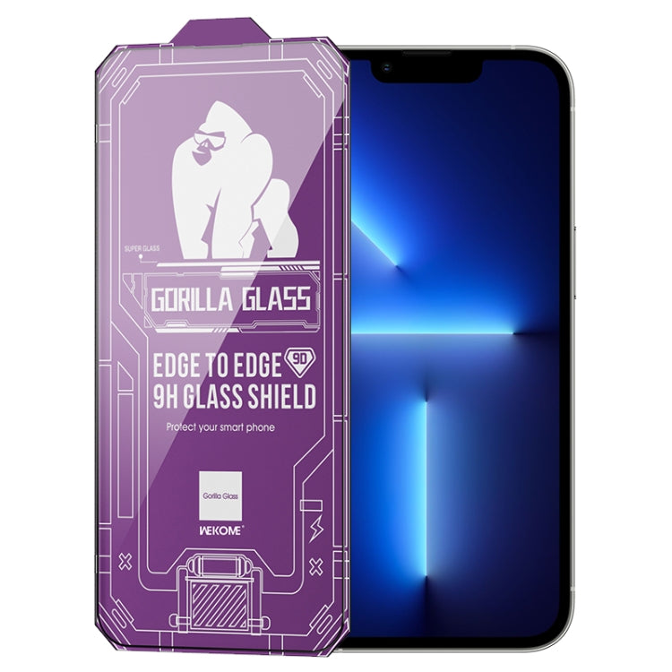 For iPhone 13 Pro WK WTP-068 King Kong Vacha Corning 9D Curved HD Tempered Glass Film(Black)