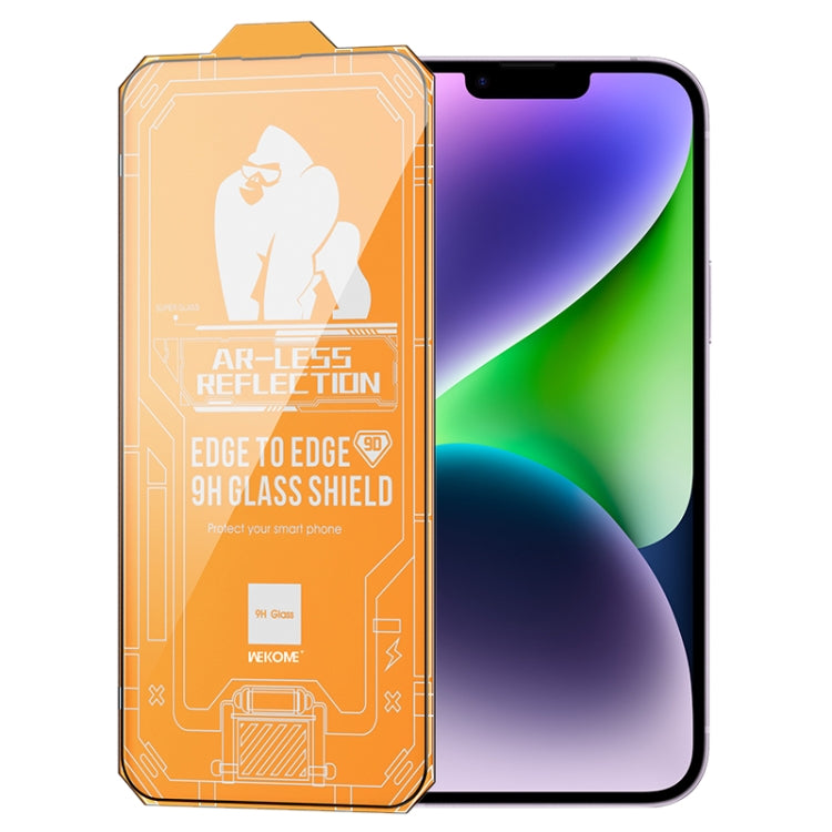 For iPhone 14 Plus WK WTP-070 King Kong Vacha 9D Curved AR Frosted Tempered Glass Film(Black)