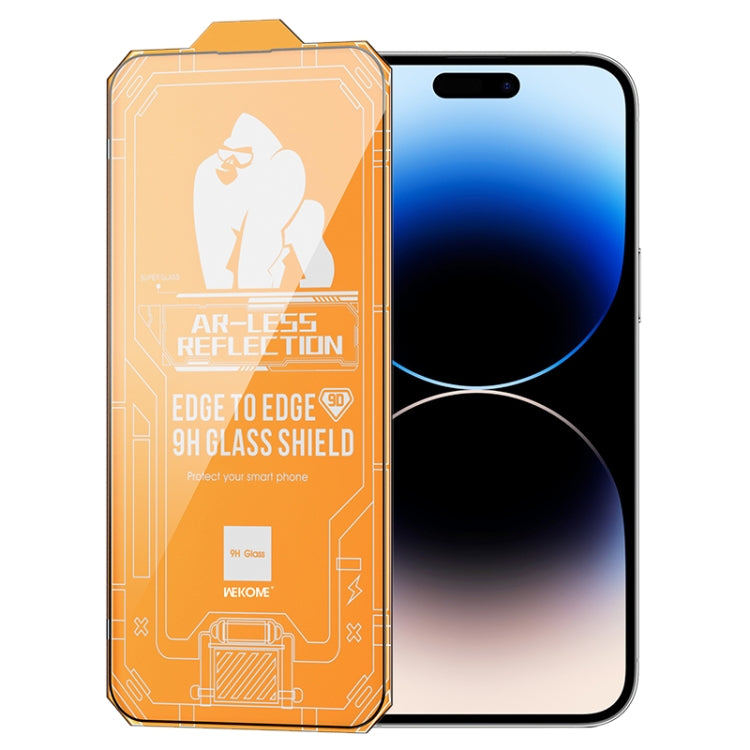 For iPhone 14 Pro Max WK WTP-070 King Kong Vacha 9D Curved AR Frosted Tempered Glass Film(Black)